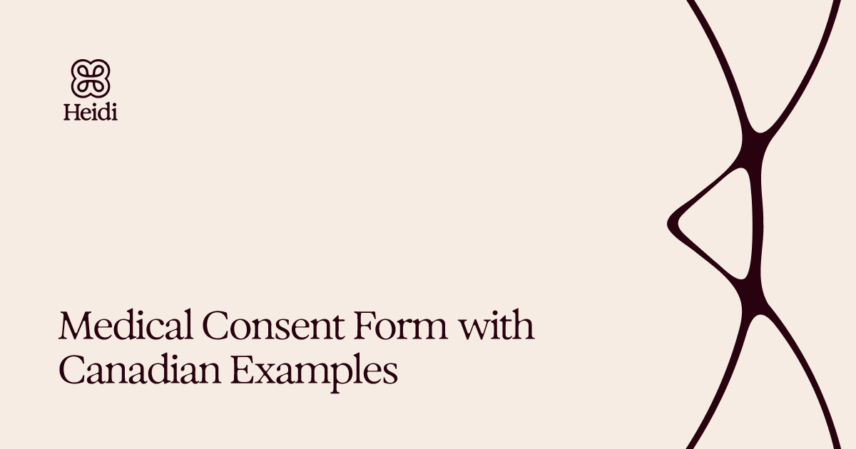  Medical Consent Form with Canadian Examples