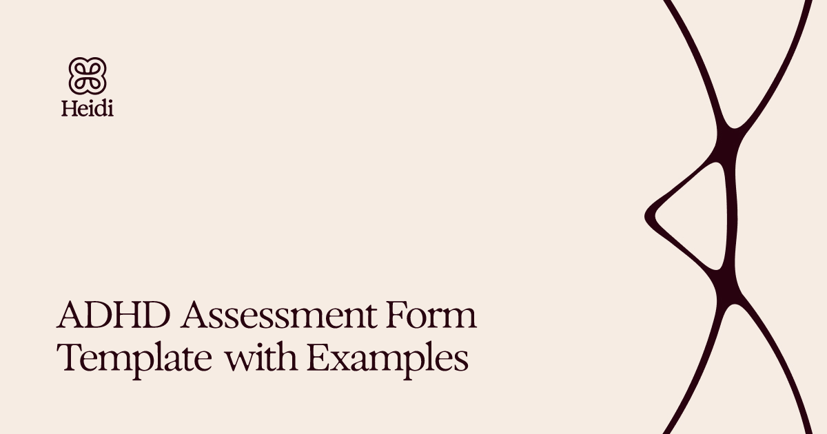 ADHD Assessment Form Template with Examples