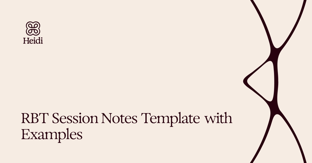 RBT Session Notes Template with Examples