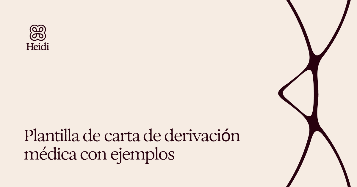 Plantilla de carta de derivación médica con ejemplos