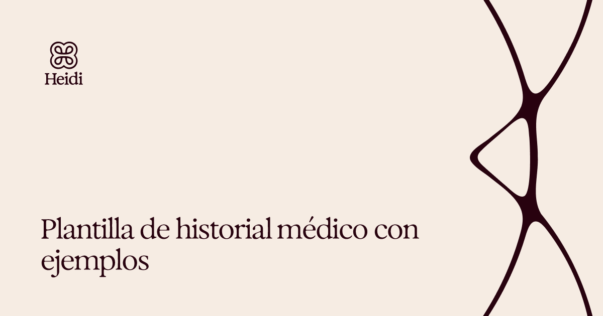 Plantilla de historial médico con ejemplos