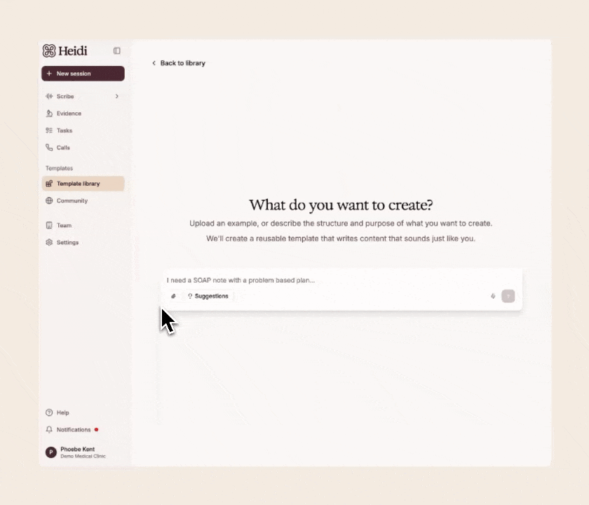 A gif showing sharing