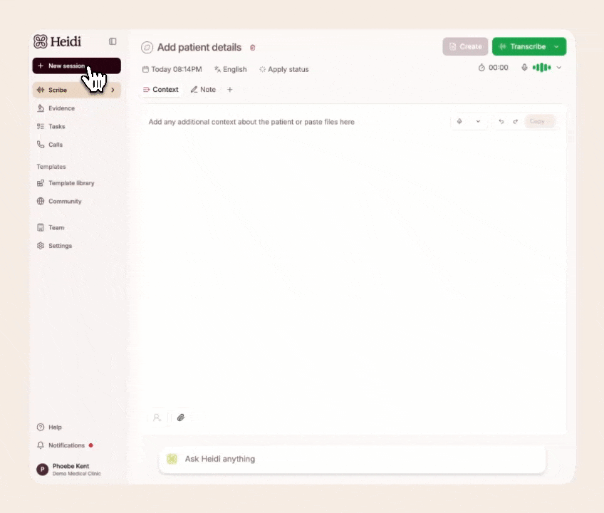 A gif showing how documentation for clinical software works